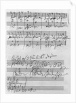 Facsimile of a page of music from the 'Biography of L. van Beethoven' by Anton Schindler by Ludwig van Beethoven