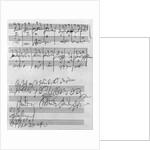 Facsimile of a page of music from the 'Biography of L. van Beethoven' by Anton Schindler by Ludwig van Beethoven