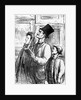 Family visiting the Paris salon of 1863 and commenting on the painting 'Olympia' by Manet, cartoon from 'Charivari' magazine, 19 June, 1865 by Honore Daumier