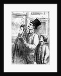 Family visiting the Paris salon of 1863 and commenting on the painting 'Olympia' by Manet, cartoon from 'Charivari' magazine, 19 June, 1865 by Honore Daumier