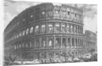 View of the Flavian Amphitheatre, known as the Colosseum from 'Vedute', first published in 1756, pub. by E & F.N. Spon Ltd., 1900 by Giovanni Battista Piranesi