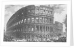 View of the Flavian Amphitheatre, known as the Colosseum from 'Vedute', first published in 1756, pub. by E & F.N. Spon Ltd., 1900 by Giovanni Battista Piranesi