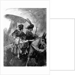 A Drummer and Commander mounted on mules, c.1638 by Rembrandt Harmensz. van Rijn