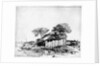 Cottage with a white paling, 1648 by Rembrandt Harmensz. van Rijn