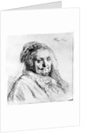 Portrait of the artist's mother, 1628 by Rembrandt Harmensz. van Rijn