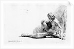 Man seated on the ground, 1646 by Rembrandt Harmensz. van Rijn