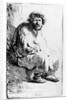Beggar seated on a bank, 1630 by Rembrandt Harmensz. van Rijn