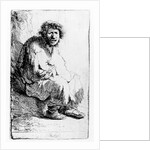 Beggar seated on a bank, 1630 by Rembrandt Harmensz. van Rijn