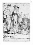 Death appearing to a wedded couple from an open grave, 1639 by Rembrandt Harmensz. van Rijn