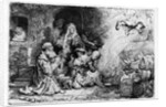 The Angel departing the family of Tobias, 1641 by Rembrandt Harmensz. van Rijn