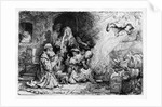 The Angel departing the family of Tobias, 1641 by Rembrandt Harmensz. van Rijn