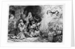 The Angel departing the family of Tobias, 1641 by Rembrandt Harmensz. van Rijn