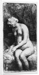 Woman bathing, 1658 by Rembrandt Harmensz. van Rijn