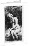 Woman bathing, 1658 by Rembrandt Harmensz. van Rijn