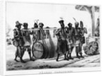 Negres Cangueiros - Black Porters carry a Cask by Jean Baptiste Debret