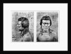 Portrait and profile of Bororo man of central Brazil by German Photographer