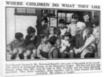 Bertrand Russell with pupils at his Beacon Hill School, 1931 by English Photographer