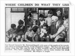 Bertrand Russell with pupils at his Beacon Hill School, 1931 by English Photographer