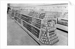 Tinned foods aisle, Woolworths store, 1956 by English Photographer