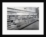 Cake and pudding mixture aisle, Woolworths store, 1956 by English Photographer
