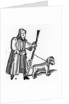 Pilgrim with a dog by English School