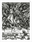 St. Michael fighting the Dragon, 1498 by Albrecht Dürer or Duerer