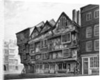 Old Houses and Shopfronts on Chancery Lane, London, 1798 by English School