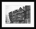 Old Houses and Shopfronts on Chancery Lane, London, 1798 by English School