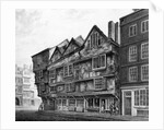 Old Houses and Shopfronts on Chancery Lane, London, 1798 by English School
