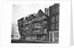 Old Houses and Shopfronts on Chancery Lane, London, 1798 by English School