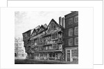 Old Houses and Shopfronts on Chancery Lane, London, 1798 by English School