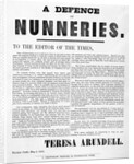 A Defence of Nunneries by Theresa Arundell, 1851 by English School