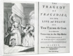 Title page of the script of Tom Thumb, 1731 by English School