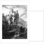 Schloss Prunn in Altmuhlthal, print by Friedrich Wilhelm Bollinger, 1818 by Domenico Quaglio (after)