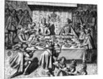 The Spanish Ambassador dines with the King James I of England, c.1620-25 by Spanish School