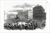 The Grand Procession of the Wellington Statue turning down Park Lane by Ebenezer Landells