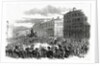 The Grand Procession of the Wellington Statue turning down Park Lane by Ebenezer Landells