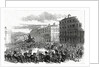 The Grand Procession of the Wellington Statue turning down Park Lane by Ebenezer Landells