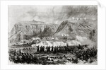 The Abyssinian Expedition: The Battle at Arogee, before Magdala, on Good Friday, April 10, published in 'The Illustrated London News'. 1868 by English School