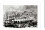 The Abyssinian Expedition: The Battle at Arogee, before Magdala, on Good Friday, April 10, published in 'The Illustrated London News'. 1868 by English School