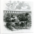 A View of the Pont-Cysylltau Aqueduct, 1861 by English School
