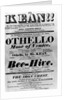 Theatre Bill advertising perfomances of Mr. Kean, 1818 by English School