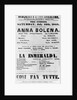Playbill for Her Majesty's Theatre, Italian Opera House, 1845 by English School
