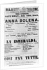 Playbill for Her Majesty's Theatre, Italian Opera House, 1845 by English School