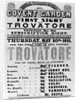 Playbill for the Royal Italian Opera at Covent Garden, 1855 by English School
