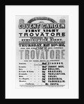 Playbill for the Royal Italian Opera at Covent Garden, 1855 by English School