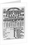 Playbill for the Royal Italian Opera at Covent Garden, 1855 by English School