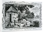 Alexander Selkirk on the Island of Juan Fernandes, published in 'Drakes Voyages', 1780 by English School