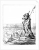 La Fontaine Renewed, Prussian Wolf disguised as a shepherd to guard German sheep by Honore Daumier