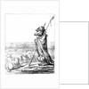 La Fontaine Renewed, Prussian Wolf disguised as a shepherd to guard German sheep by Honore Daumier